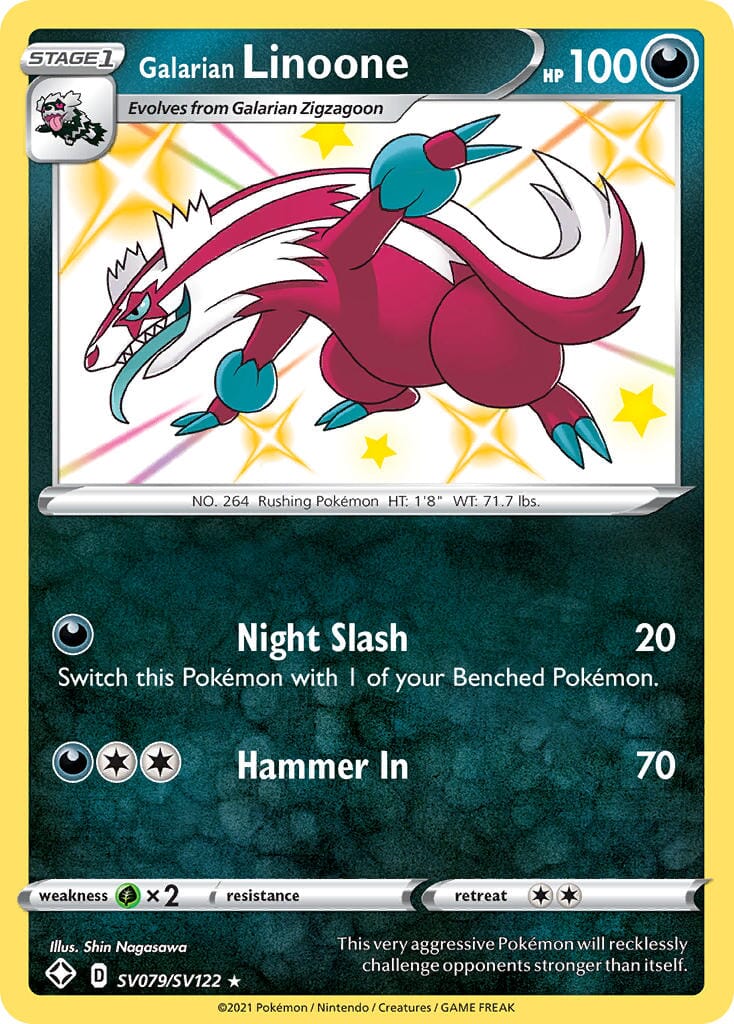 Galarian Linoone (SV079/SV122) [Sword & Shield: Shining Fates] Pokemon Single Pokémon  | Multizone: Comics And Games