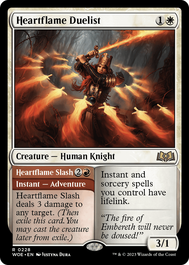 Heartflame Duelist // Heartflame Slash [Wilds of Eldraine] MTG Single Magic: The Gathering  | Multizone: Comics And Games