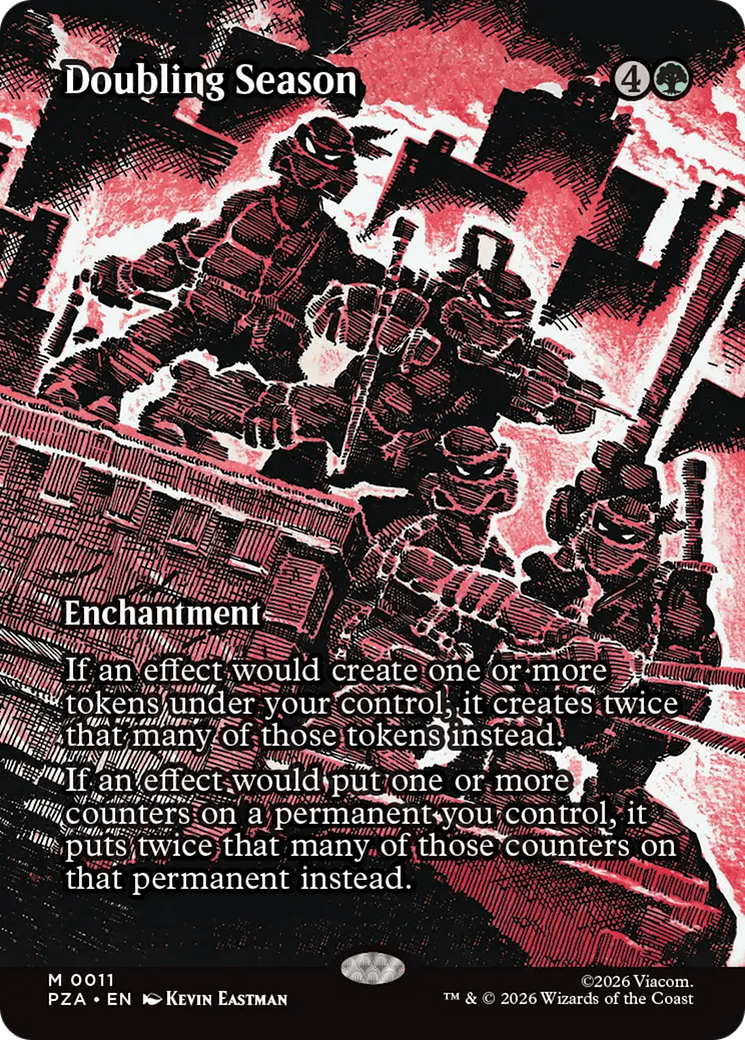 Doubling Season (Borderless) [Teenage Mutant Ninja Turtles Eternal-Legal] MTG Single Magic: The Gathering  | Multizone: Comics And Games