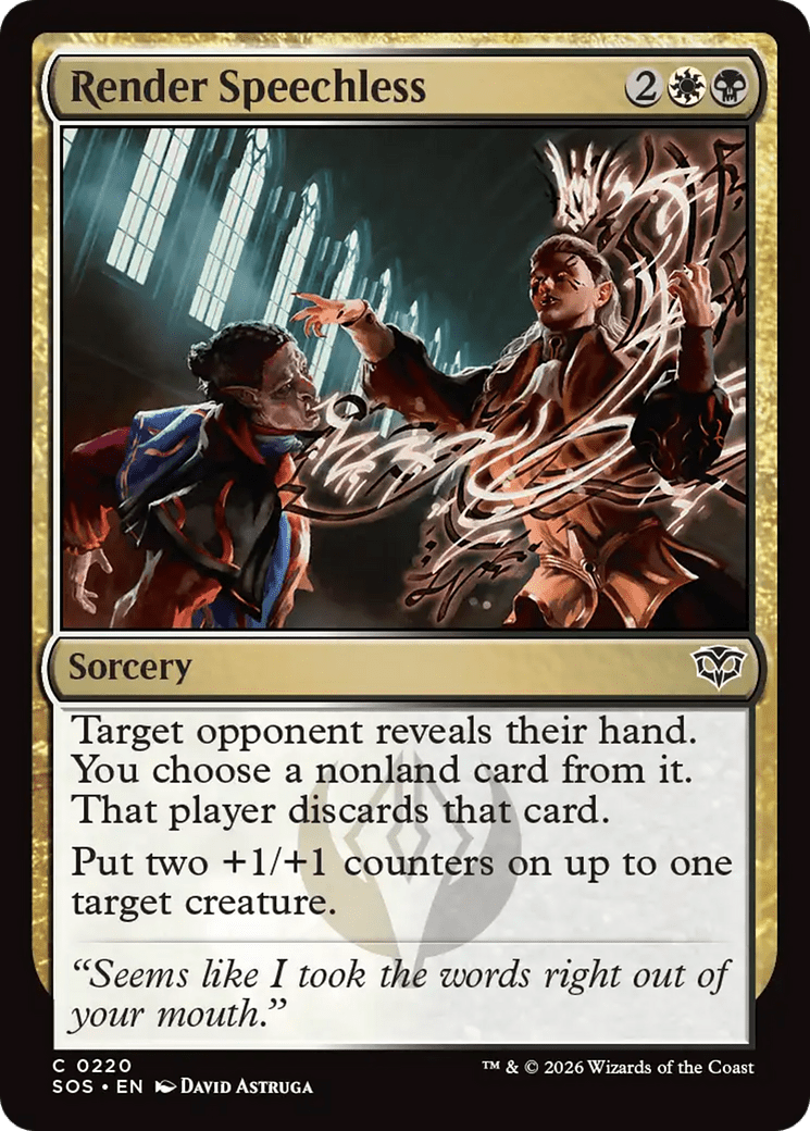 Render Speechless [Secrets of Strixhaven] MTG Single Magic: The Gathering  | Multizone: Comics And Games