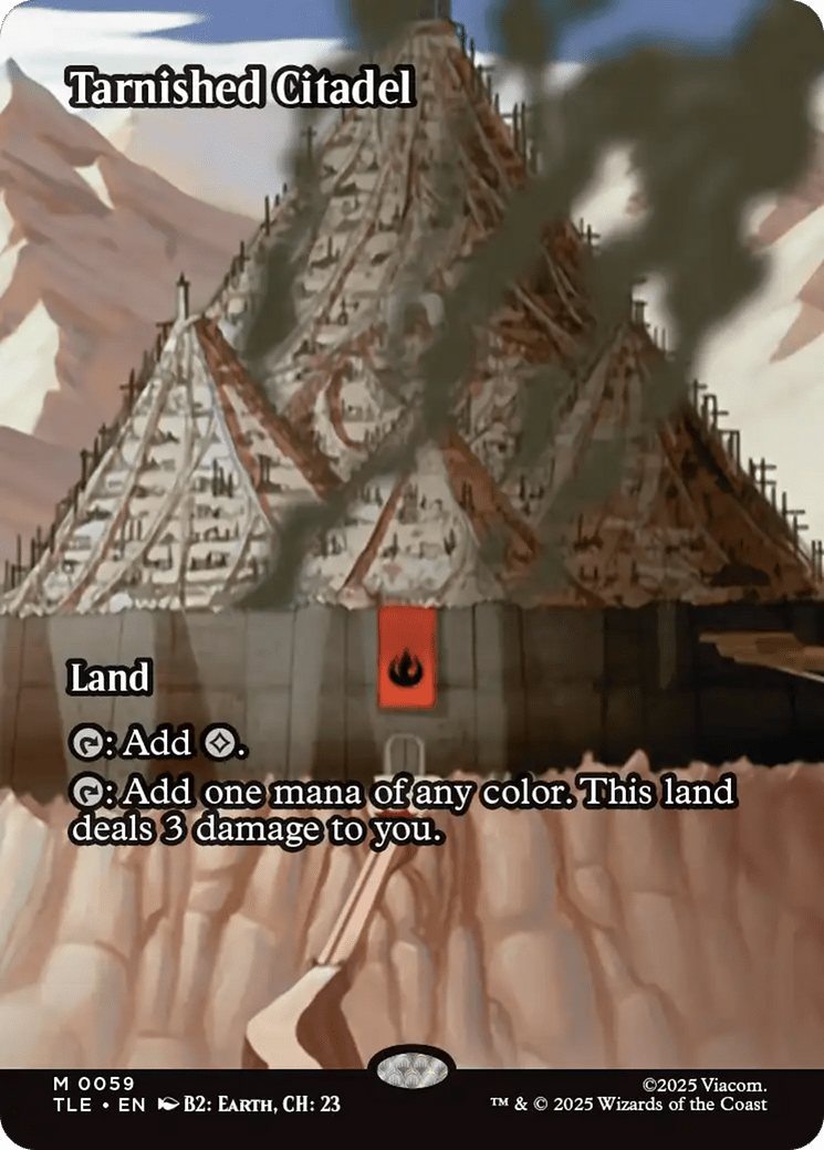 Tarnished Citadel (Borderless) [Avatar: The Last Airbender: Eternal-Legal] MTG Single Magic: The Gathering  | Multizone: Comics And Games