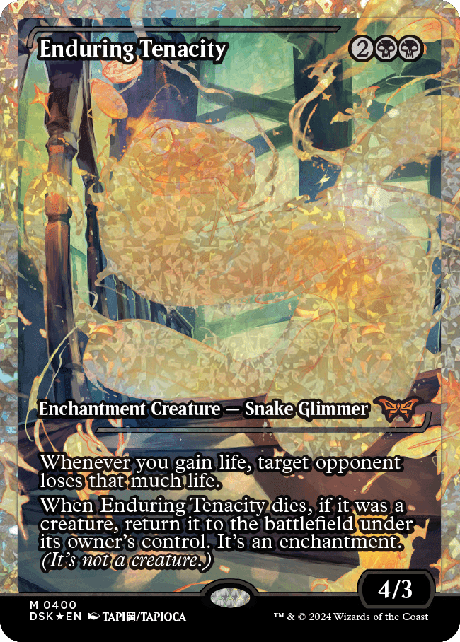 Enduring Tenacity (Japan Showcase Fracture Foil) [Duskmourn: House of Horror] MTG Single Magic: The Gathering  | Multizone: Comics And Games