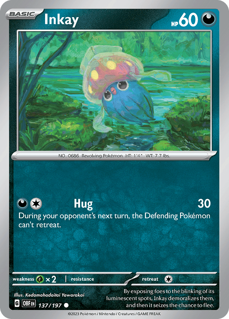 Inkay (137/197) [Scarlet & Violet: Obsidian Flames] Pokemon Single Pokémon  | Multizone: Comics And Games