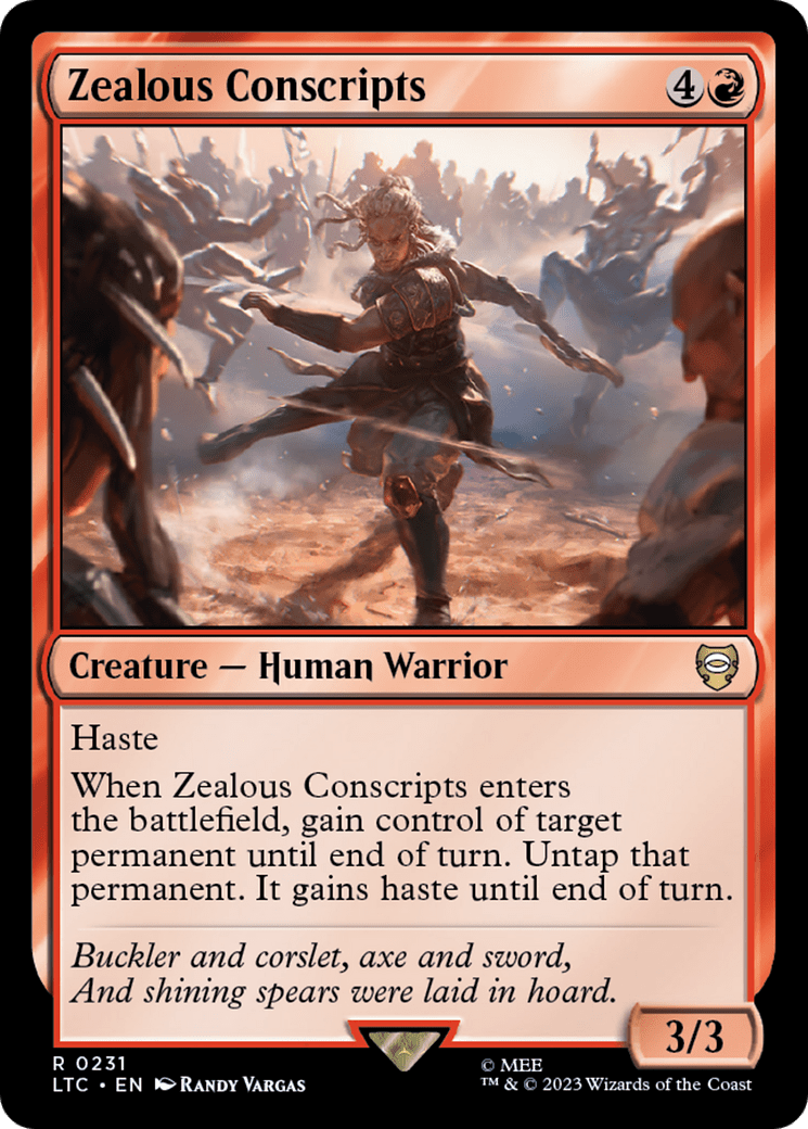 Zealous Conscripts [The Lord of the Rings: Tales of Middle-Earth Commander] MTG Single Magic: The Gathering  | Multizone: Comics And Games