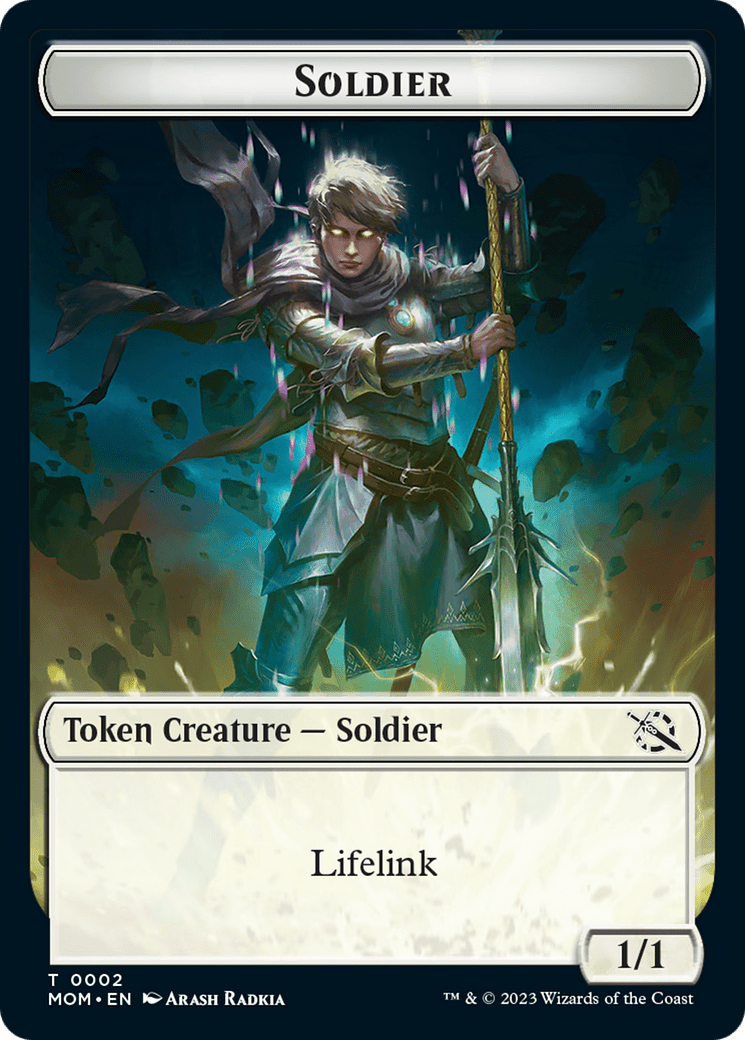 Soldier // Wrenn and Realmbreaker Emblem Double-Sided Token [March of the Machine Tokens] MTG Single Magic: The Gathering  | Multizone: Comics And Games