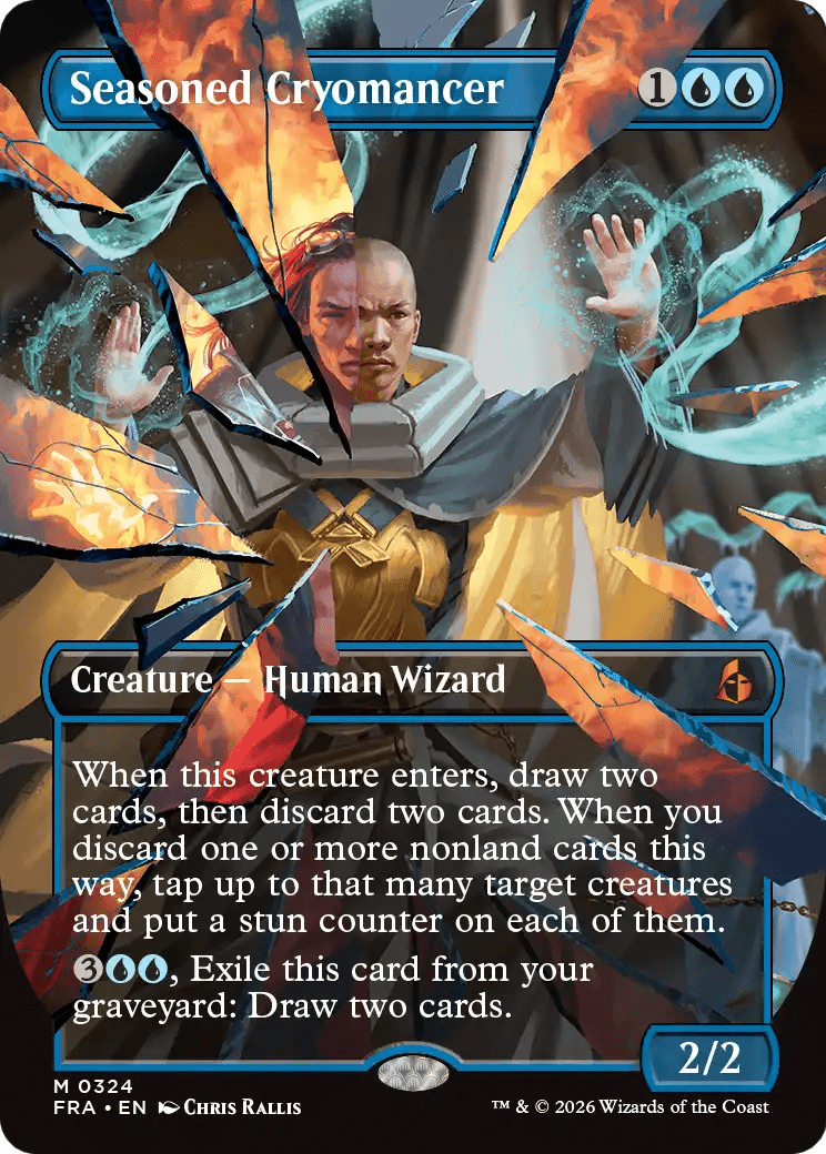 Seasoned Cryomancer (Borderless) (0324) [Reality Fracture] MTG Single Magic: The Gathering  | Multizone: Comics And Games