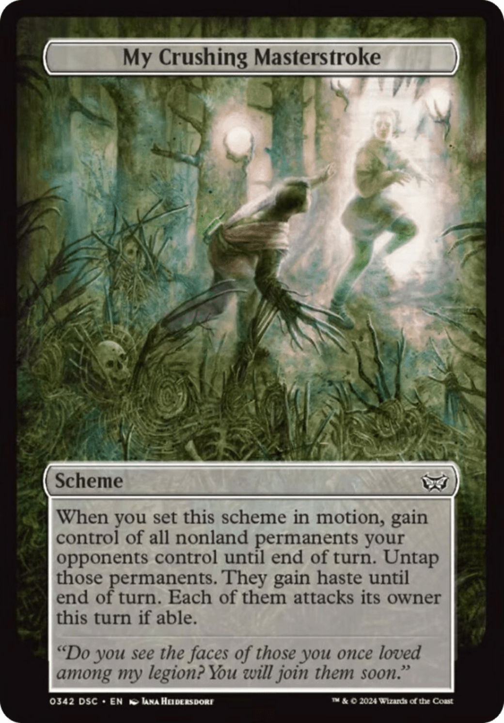 My Crushing Masterstroke (Full Art) [Duskmourn: Archenemy] MTG Single Magic: The Gathering  | Multizone: Comics And Games