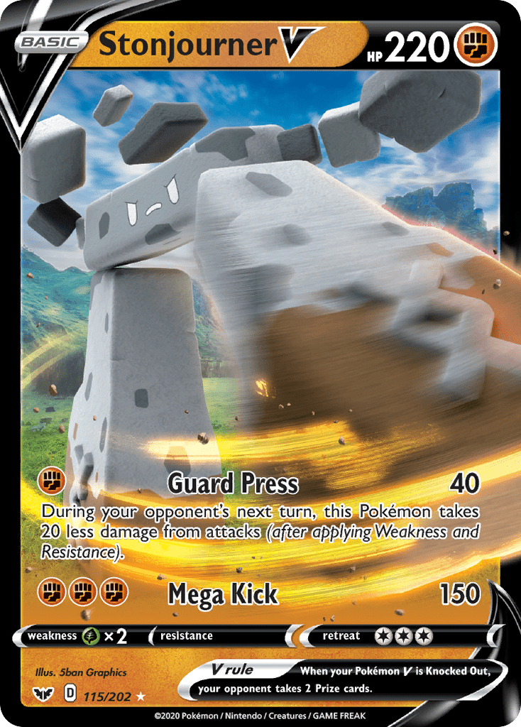 Stonjourner V (115/202) [Sword & Shield: Base Set] Pokemon Single Pokémon  | Multizone: Comics And Games
