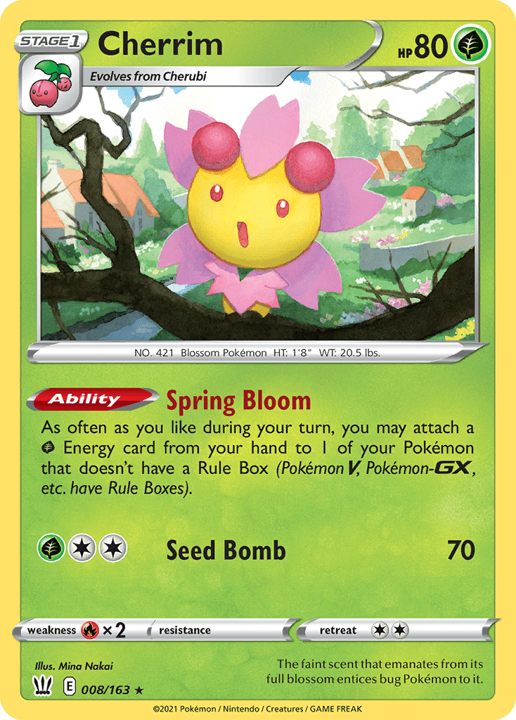 Cherrim (008/163) (Theme Deck Exclusive) [Sword & Shield: Battle Styles] Pokemon Single Pokémon  | Multizone: Comics And Games
