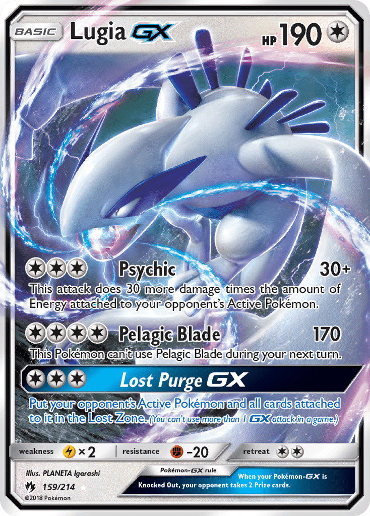 Lugia GX (159/214) [Sun & Moon: Lost Thunder] Pokemon Single Pokémon  | Multizone: Comics And Games