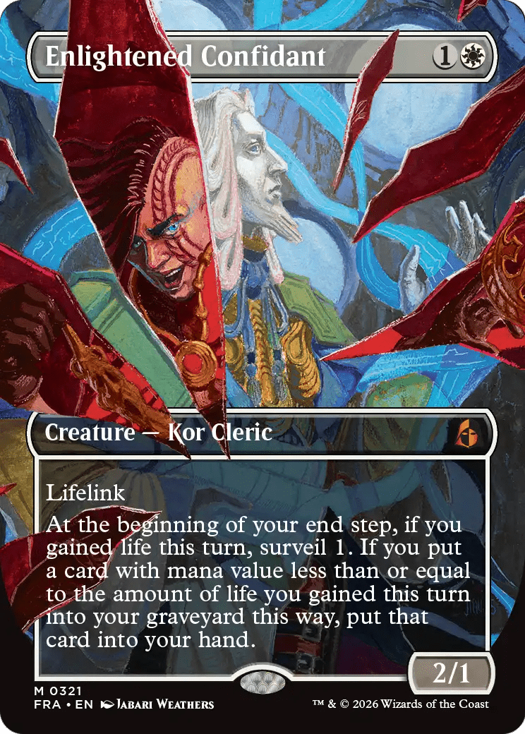 Enlightened Confidant (Borderless) (0321) [Reality Fracture] MTG Single Magic: The Gathering  | Multizone: Comics And Games