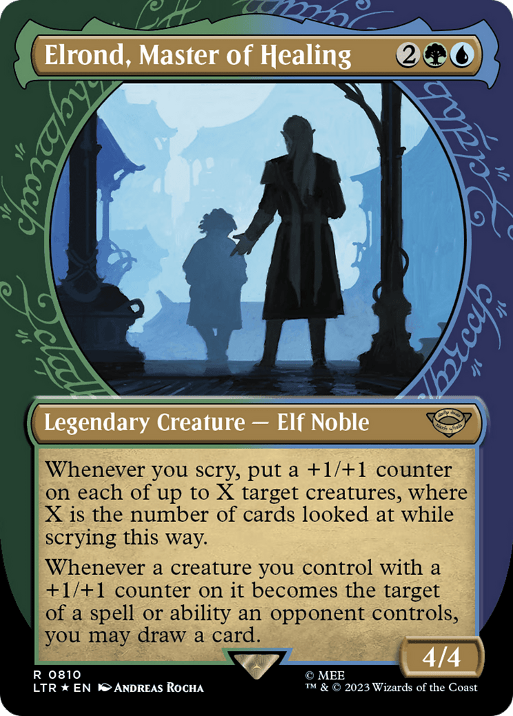 Elrond, Master of Healing (Showcase) (Surge Foil) [The Lord of the Rings: Tales of Middle-Earth] MTG Single Magic: The Gathering  | Multizone: Comics And Games