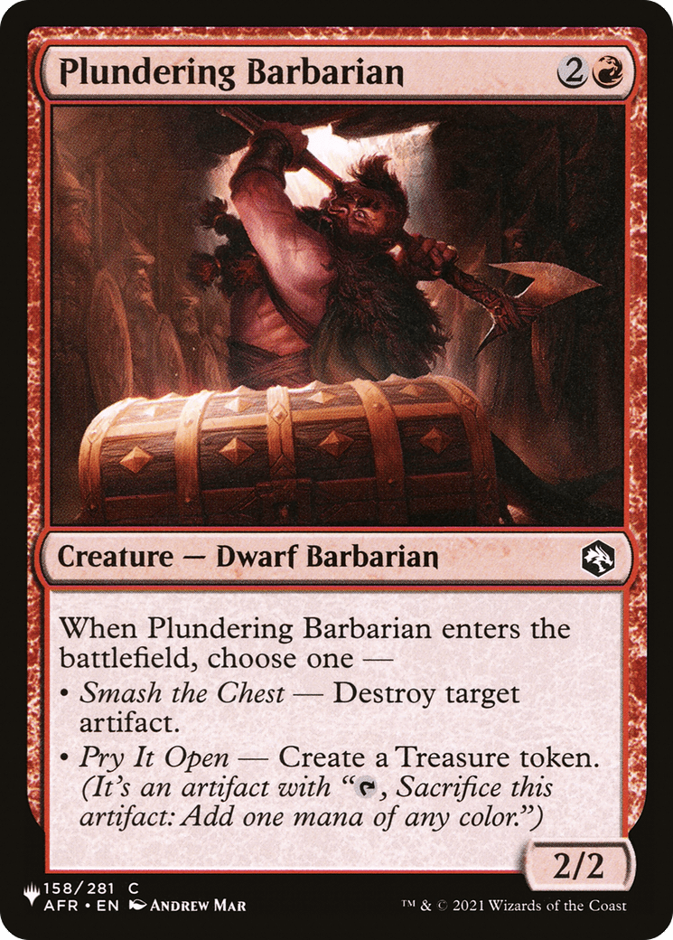 Plundering Barbarian [The List] MTG Single Magic: The Gathering  | Multizone: Comics And Games