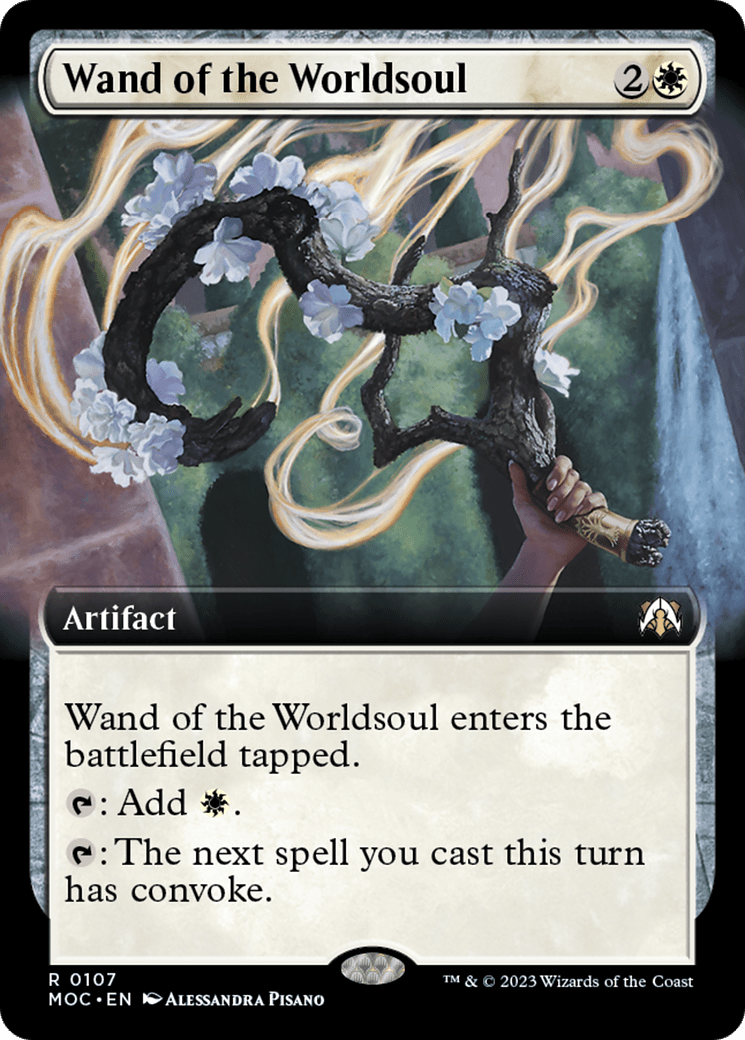 Wand of the Worldsoul (Extended Art) [March of the Machine Commander] MTG Single Magic: The Gathering  | Multizone: Comics And Games