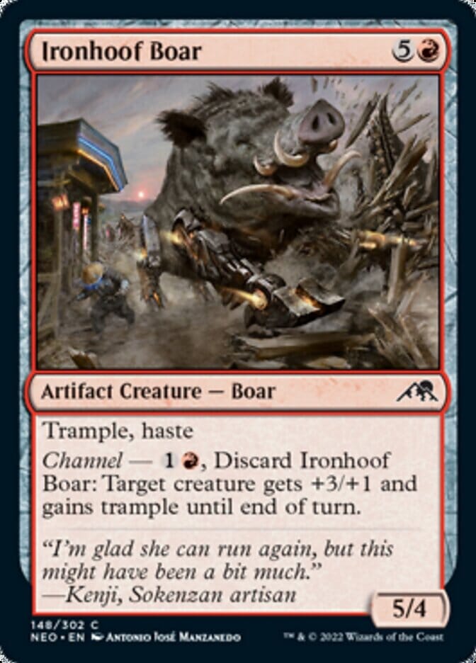 Ironhoof Boar [Kamigawa: Neon Dynasty] MTG Single Magic: The Gathering  | Multizone: Comics And Games