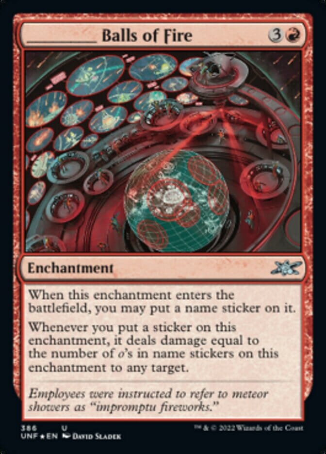 _____ Balls of Fire (Galaxy Foil) [Unfinity] MTG Single Magic: The Gathering  | Multizone: Comics And Games