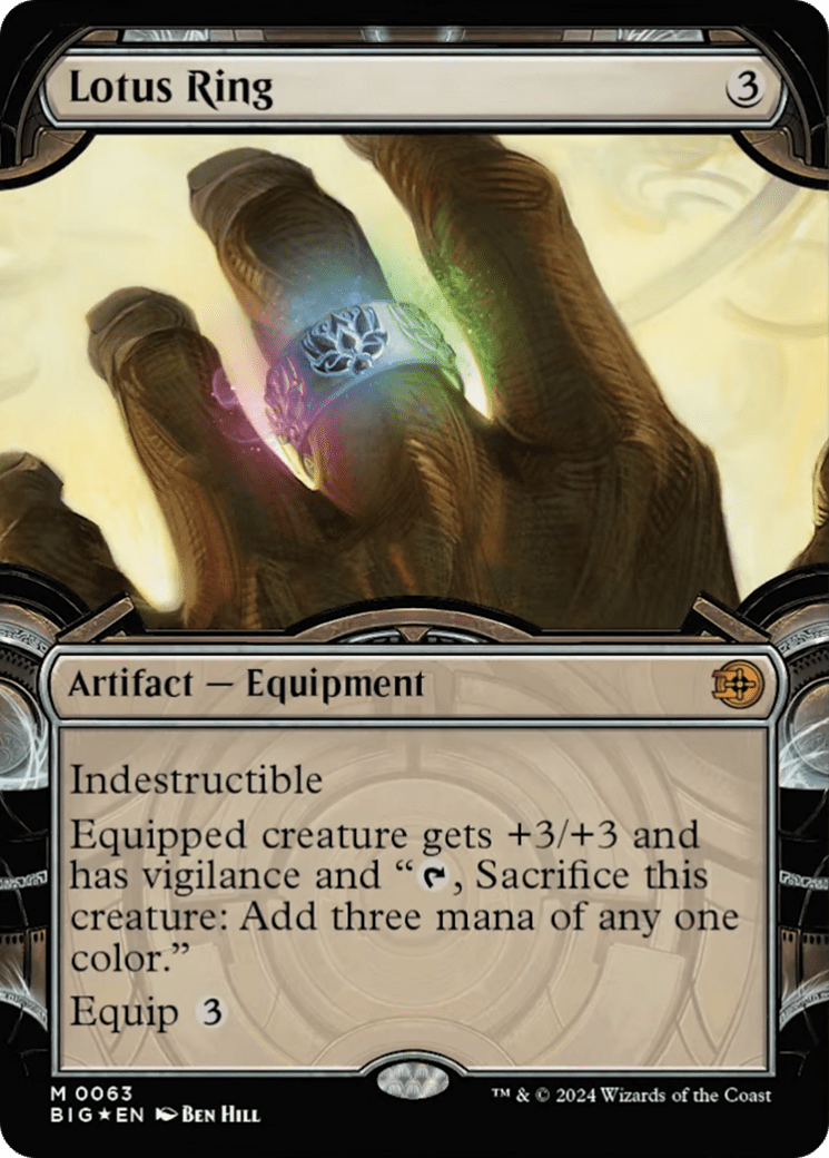 Lotus Ring (Showcase) (Raised Foil) [Outlaws of Thunder Junction: The Big Score] MTG Single Magic: The Gathering  | Multizone: Comics And Games