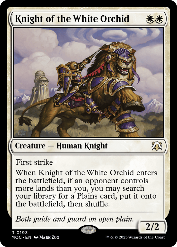 Knight of the White Orchid [March of the Machine Commander] MTG Single Magic: The Gathering  | Multizone: Comics And Games