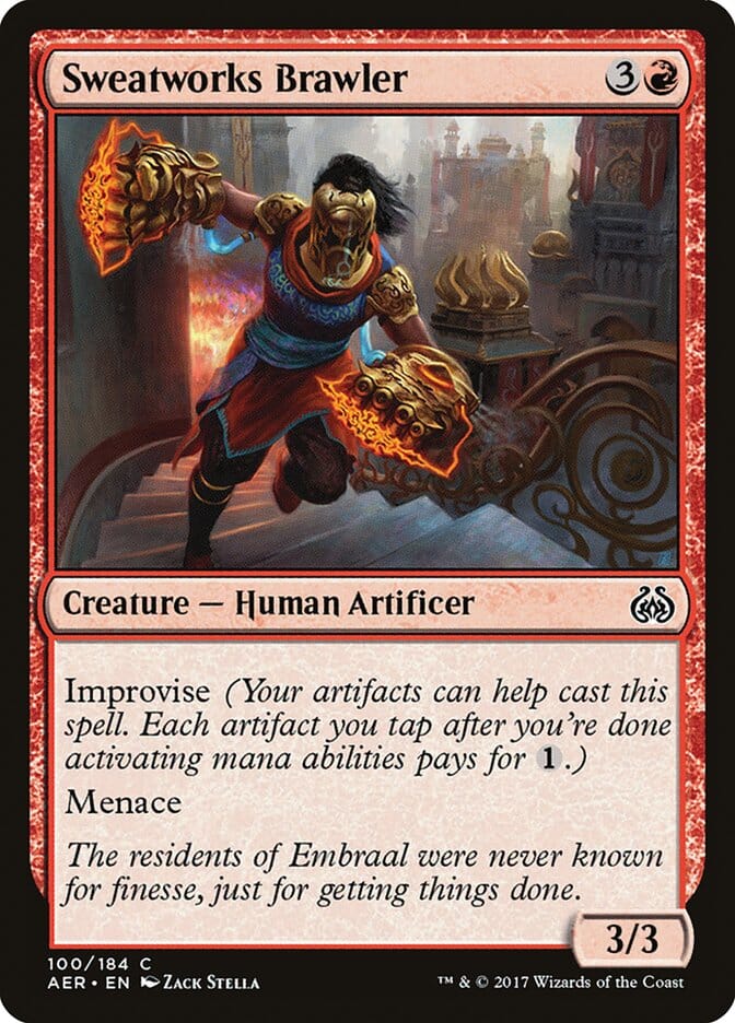 Sweatworks Brawler [Aether Revolt] MTG Single Magic: The Gathering  | Multizone: Comics And Games