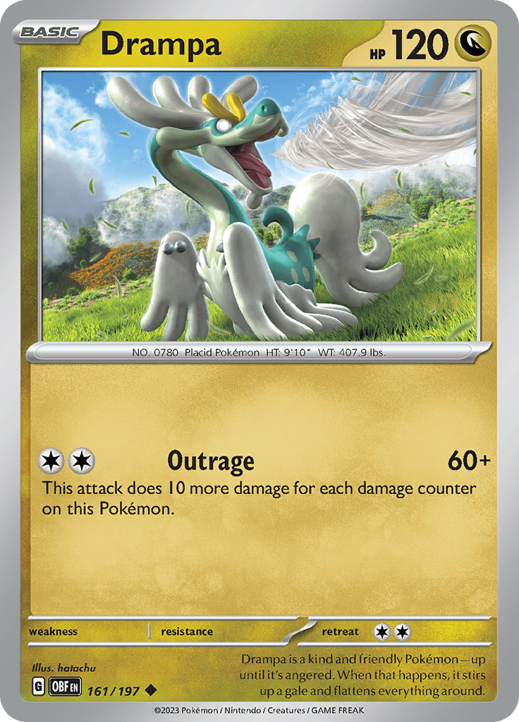Drampa (161/197) [Scarlet & Violet: Obsidian Flames] Pokemon Single Pokémon  | Multizone: Comics And Games