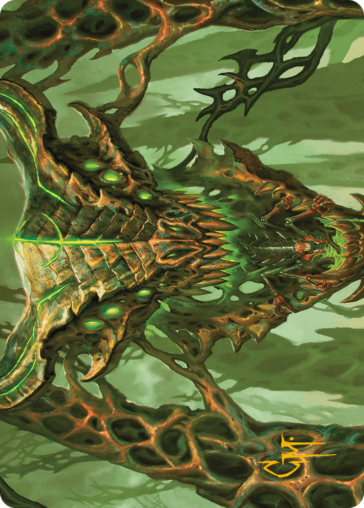 Colossal Dreadmask Art Card (Gold-Stamped Signature) [Modern Horizons 3 Art Series] MTG Single Magic: The Gathering  | Multizone: Comics And Games