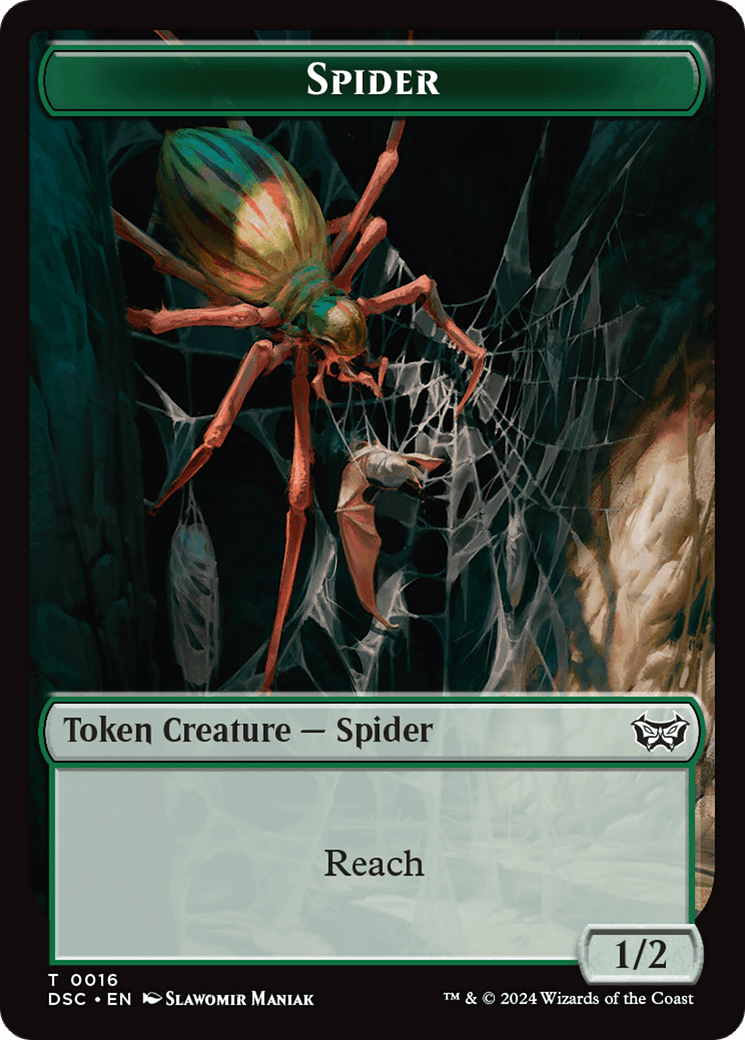 Insect (0012) // Spider Double-Sided Token [Duskmourn: House of Horror Commander Tokens] MTG Single Magic: The Gathering  | Multizone: Comics And Games