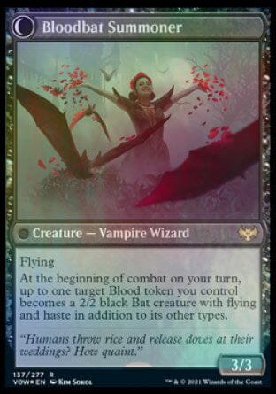 Voldaren Bloodcaster // Bloodbat Summoner [Innistrad: Crimson Vow Prerelease Promos] MTG Single Magic: The Gathering  | Multizone: Comics And Games