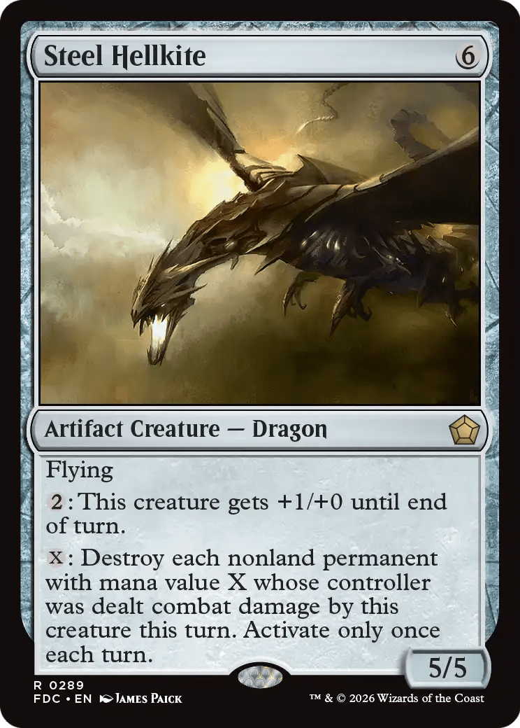 Steel Hellkite [Foundations Commander] MTG Single Magic: The Gathering  | Multizone: Comics And Games
