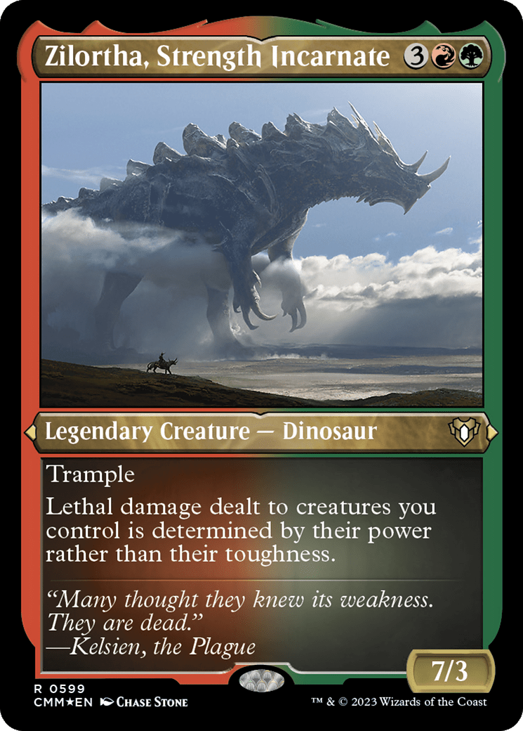 Zilortha, Strength Incarnate (Foil Etched) [Commander Masters] MTG Single Magic: The Gathering  | Multizone: Comics And Games
