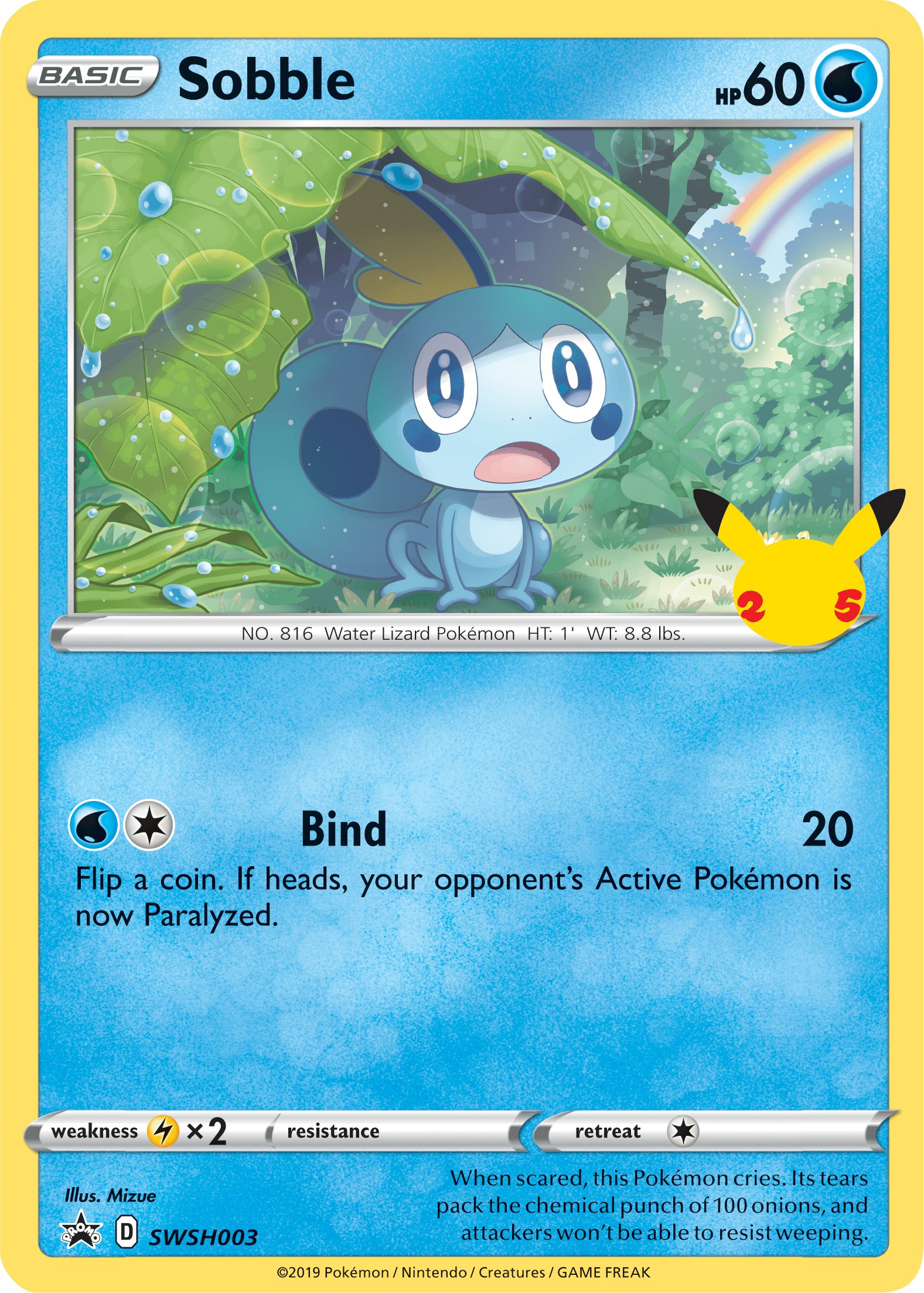 Sobble (SWSH003) (Jumbo Card) [First Partner Pack] Pokemon Single Pokémon  | Multizone: Comics And Games