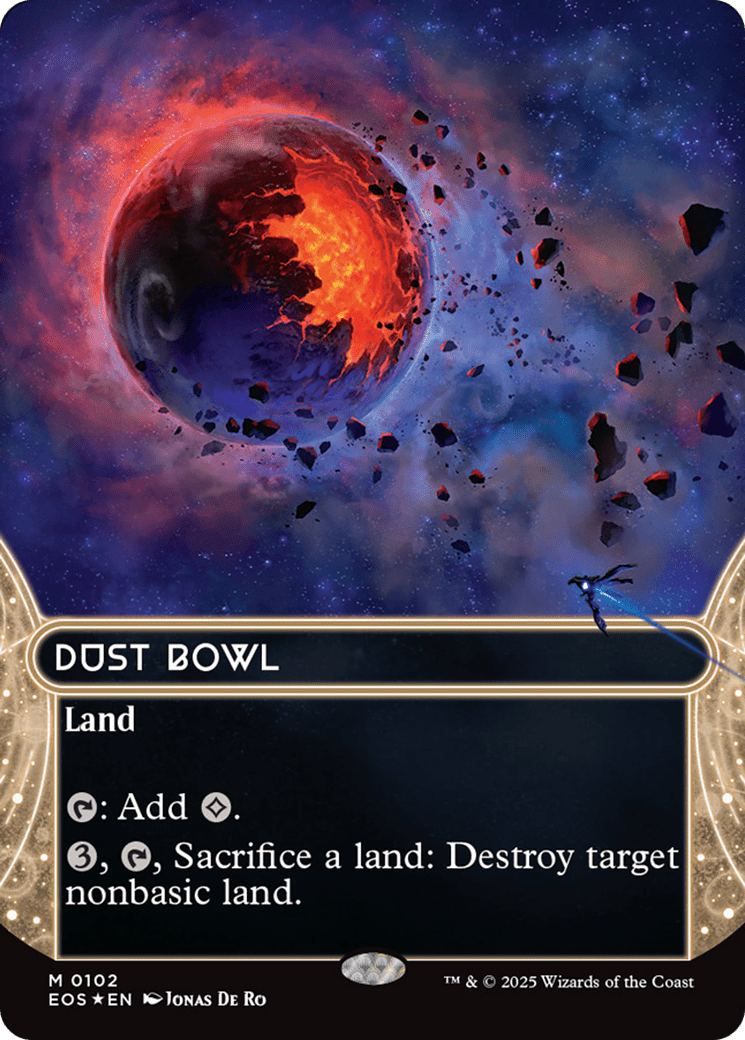 Dust Bowl (0102) (Borderless) (Galaxy Foil) [Edge of Eternities: Stellar Sights] MTG Single Magic: The Gathering  | Multizone: Comics And Games