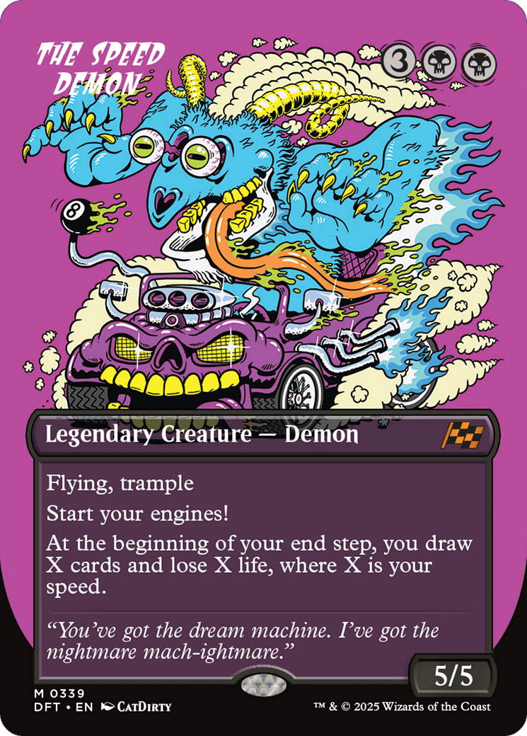 The Speed Demon (Borderless) [Aetherdrift] MTG Single Magic: The Gathering  | Multizone: Comics And Games
