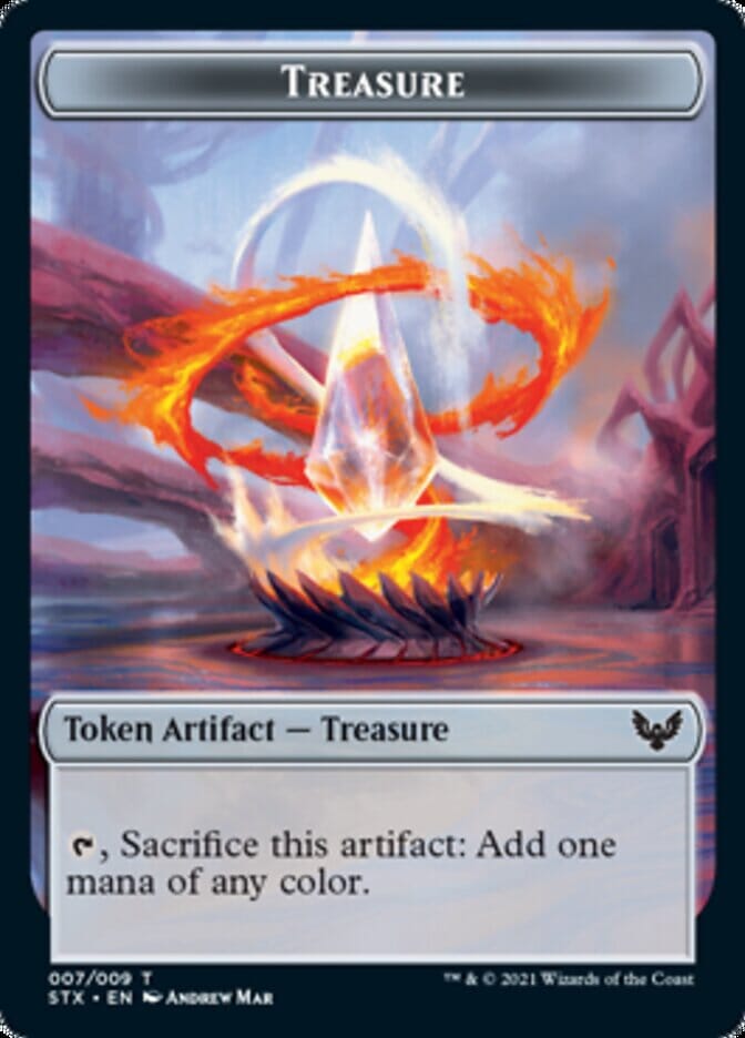 Spirit // Treasure Double-Sided Token [Strixhaven: School of Mages Tokens] MTG Single Magic: The Gathering  | Multizone: Comics And Games