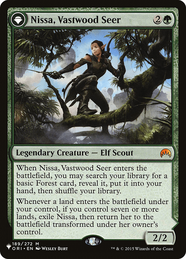 Nissa, Vastwood Seer // Nissa, Sage Animist [Secret Lair: From Cute to Brute] MTG Single Magic: The Gathering  | Multizone: Comics And Games