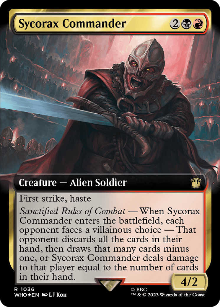 Sycorax Commander (Extended Art) (Surge Foil) [Doctor Who] MTG Single Magic: The Gathering  | Multizone: Comics And Games