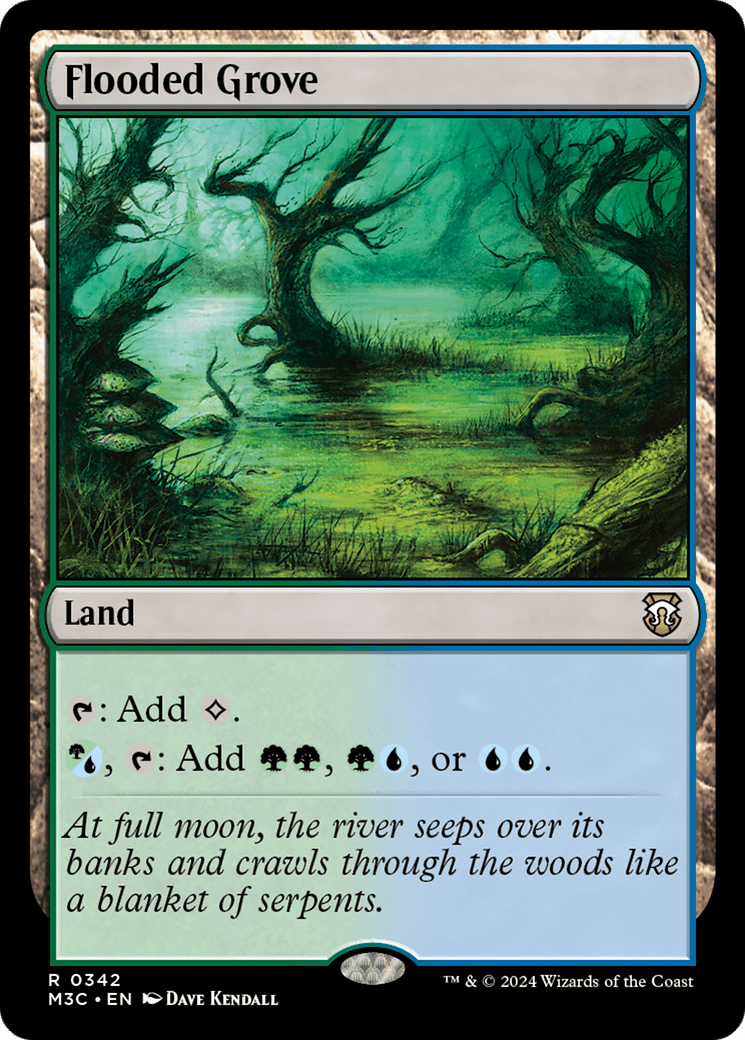 Flooded Grove (Ripple Foil) [Modern Horizons 3 Commander] MTG Single Magic: The Gathering  | Multizone: Comics And Games