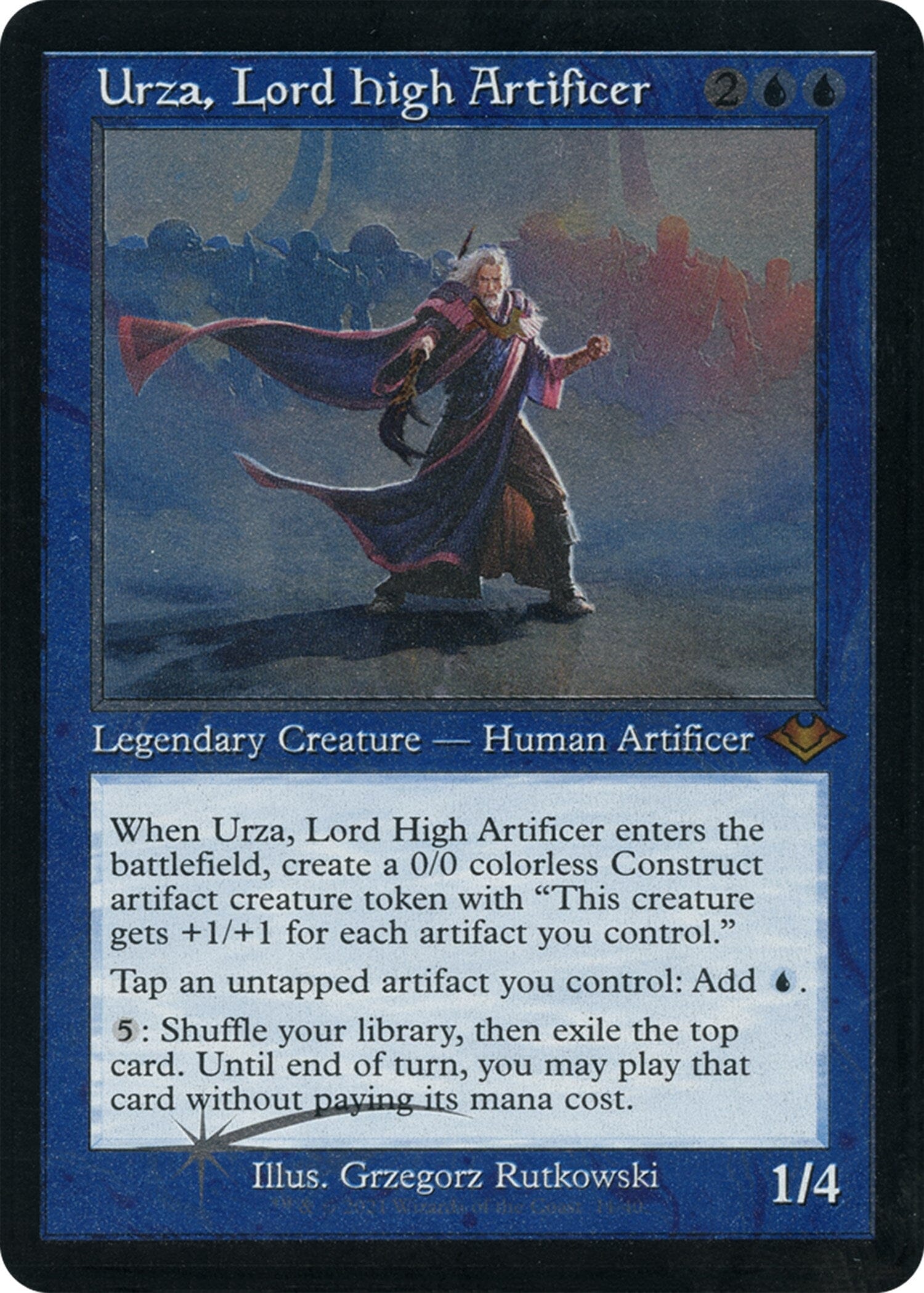 Urza, Lord High Artificer (Retro Foil Etched) [Modern Horizons] MTG Single Magic: The Gathering  | Multizone: Comics And Games
