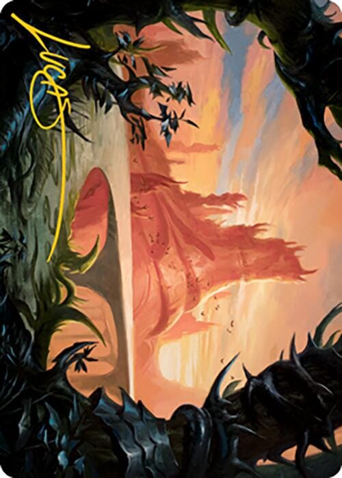 Slagwoods Bridge Art Card (Gold-Stamped Signature) [Modern Horizons 2 Art Series] MTG Single Magic: The Gathering  | Multizone: Comics And Games