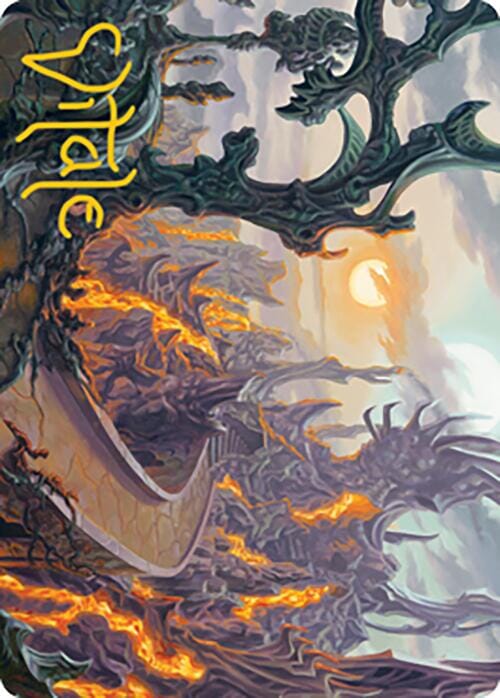 Drossforge Bridge Art Card (Gold-Stamped Signature) [Modern Horizons 2 Art Series] MTG Single Magic: The Gathering  | Multizone: Comics And Games