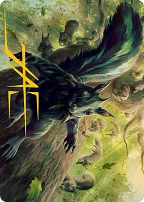 Chatterfang, Squirrel General Art Card (68) (Gold-Stamped Signature) [Modern Horizons 2 Art Series] MTG Single Magic: The Gathering  | Multizone: Comics And Games