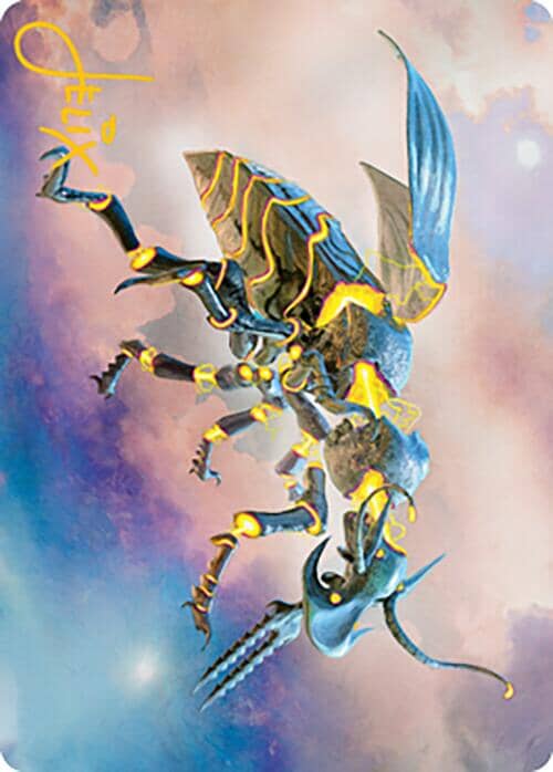 Zabaz, the Glimmerwasp Art Card (Gold-Stamped Signature) [Modern Horizons 2 Art Series] MTG Single Magic: The Gathering  | Multizone: Comics And Games