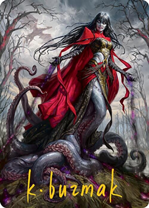 Geyadrone Dihada Art Card (54) (Gold-Stamped Signature) [Modern Horizons 2 Art Series] MTG Single Magic: The Gathering  | Multizone: Comics And Games