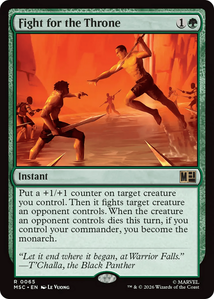 Fight for the Throne (Surge Foil) [Marvel Super Heroes Commander] MTG Single Magic: The Gathering  | Multizone: Comics And Games
