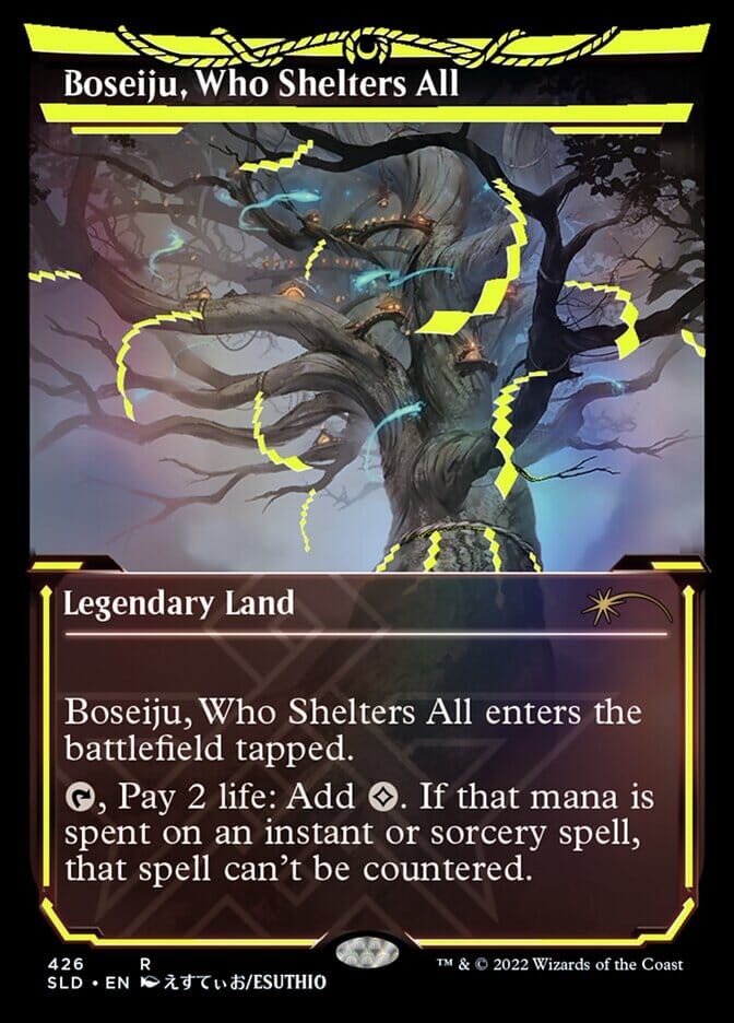 Boseiju, Who Shelters All (Neon Ink Yellow) [Secret Lair Drop Series] MTG Single Magic: The Gathering  | Multizone: Comics And Games