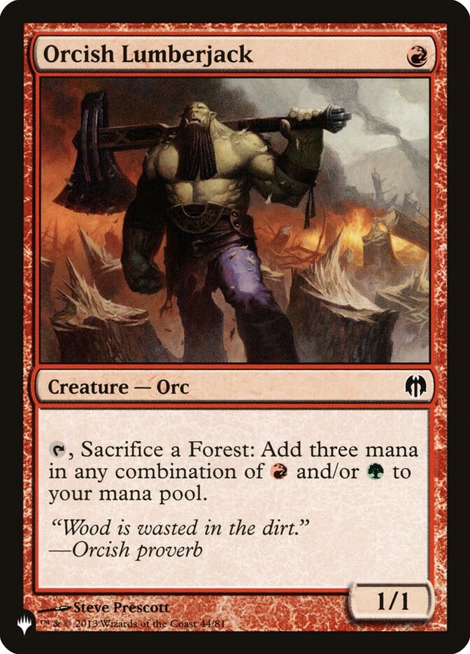 Orcish Lumberjack [The List] MTG Single Magic: The Gathering  | Multizone: Comics And Games