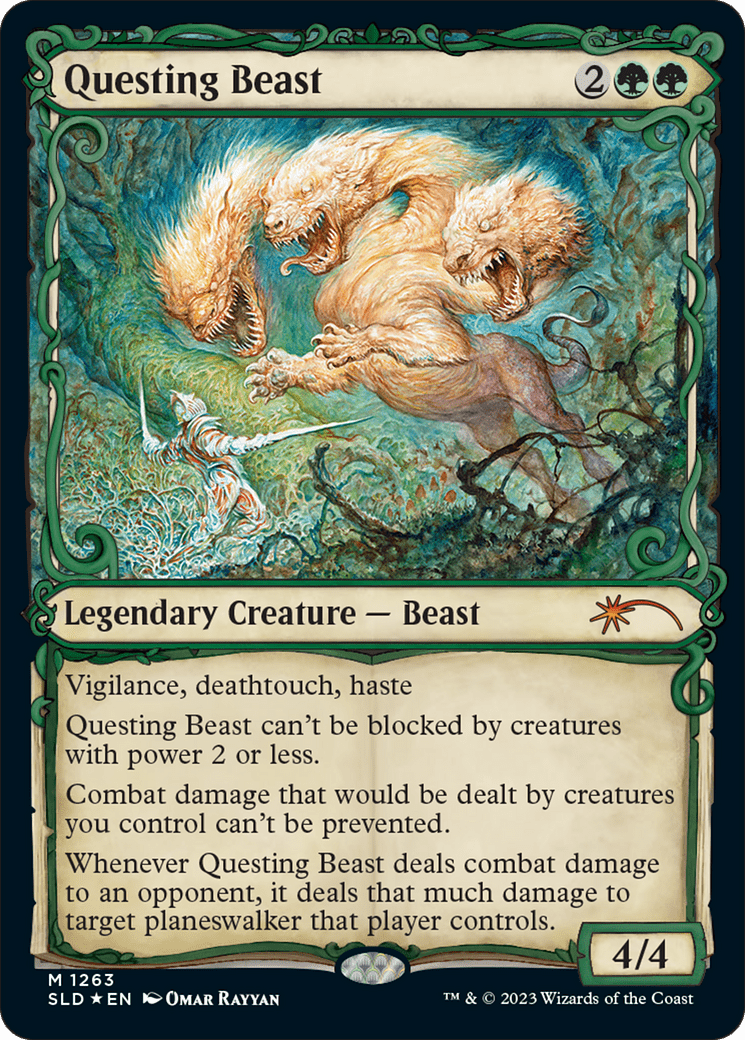 Questing Beast (Halo Foil) [Secret Lair Drop Series] MTG Single Magic: The Gathering  | Multizone: Comics And Games