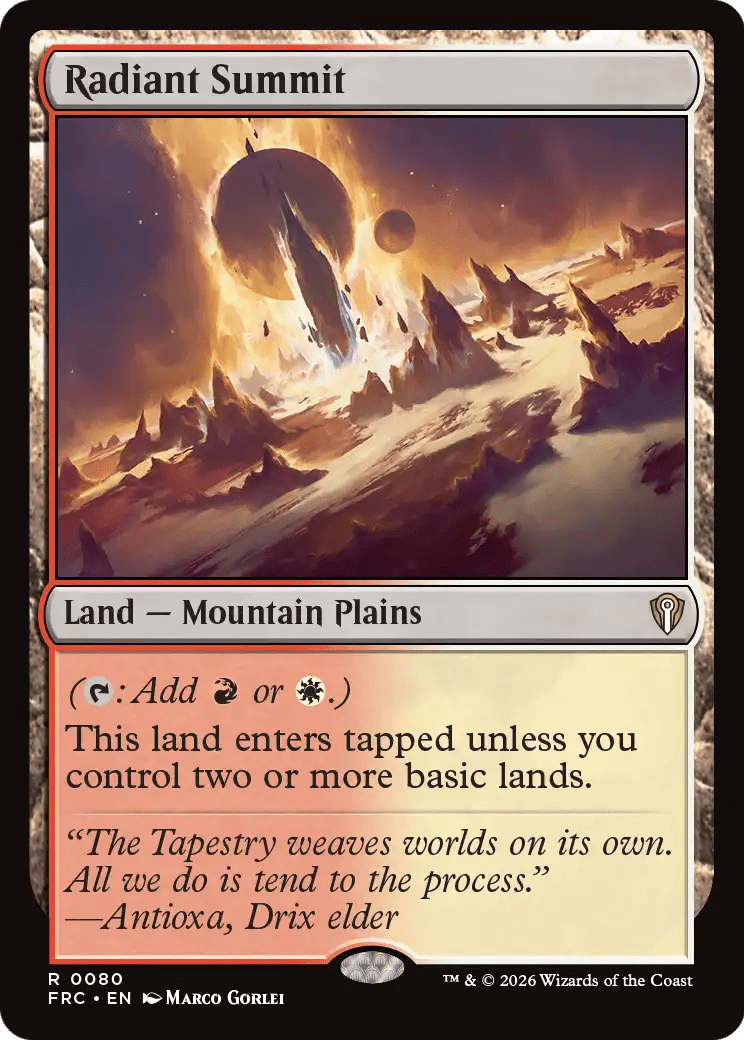 Radiant Summit [Reality Fracture Commander] MTG Single Magic: The Gathering  | Multizone: Comics And Games
