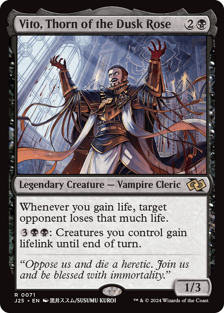 Vito, Thorn of the Dusk Rose (Anime) [Foundations Jumpstart] MTG Single Magic: The Gathering  | Multizone: Comics And Games