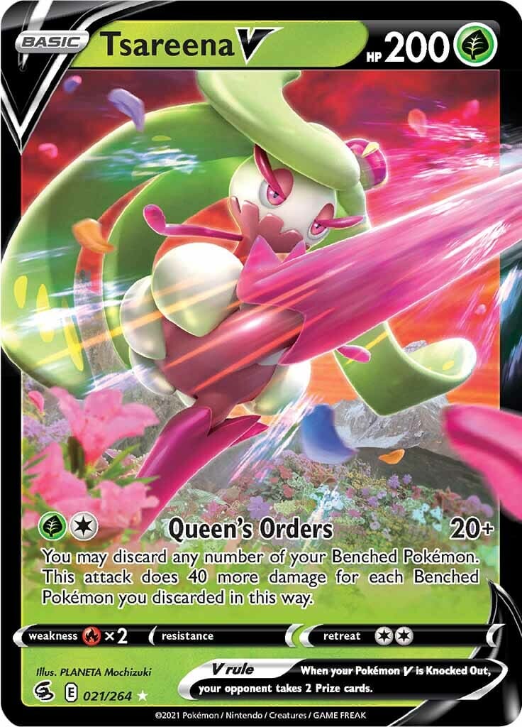 Tsareena V (021/264) [Sword & Shield: Fusion Strike] Pokemon Single Pokémon  | Multizone: Comics And Games