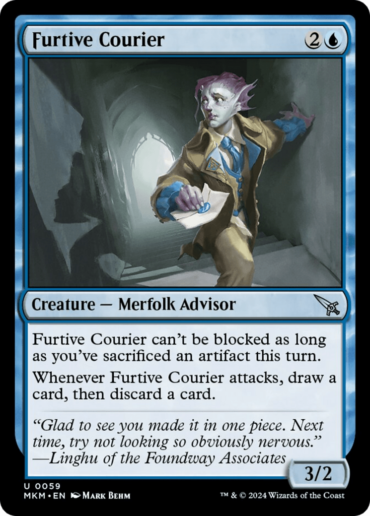 Furtive Courier [Murders at Karlov Manor] MTG Single Magic: The Gathering  | Multizone: Comics And Games